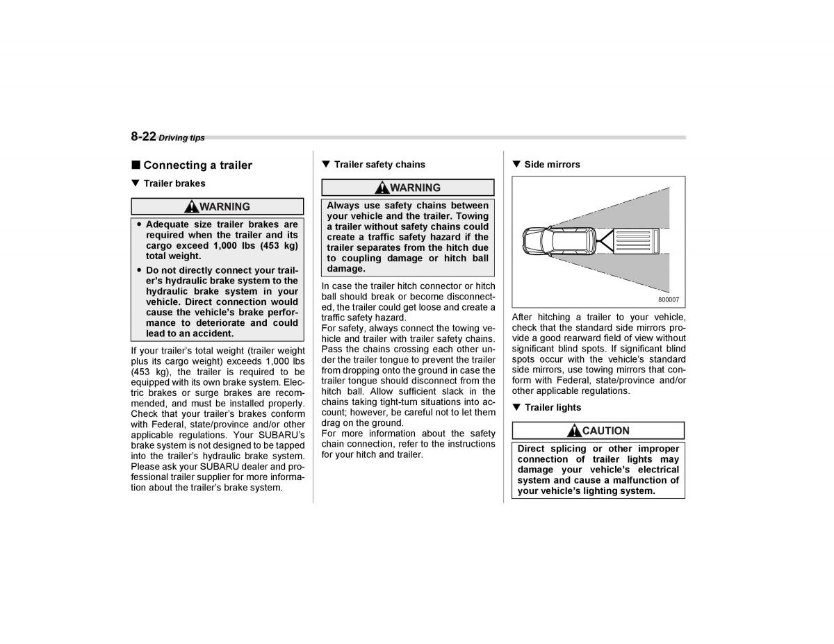 Subaru Forester I 1 owners manual / page 247