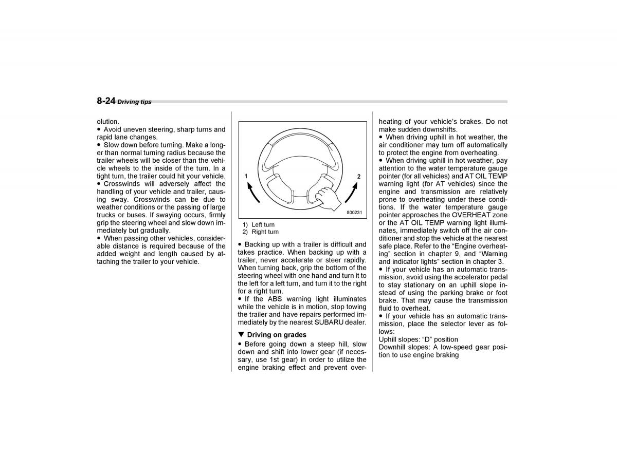 Subaru Forester I 1 owners manual / page 249