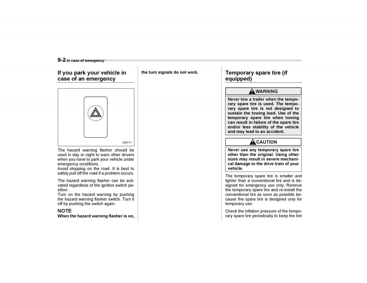 Subaru Forester I 1 owners manual / page 253