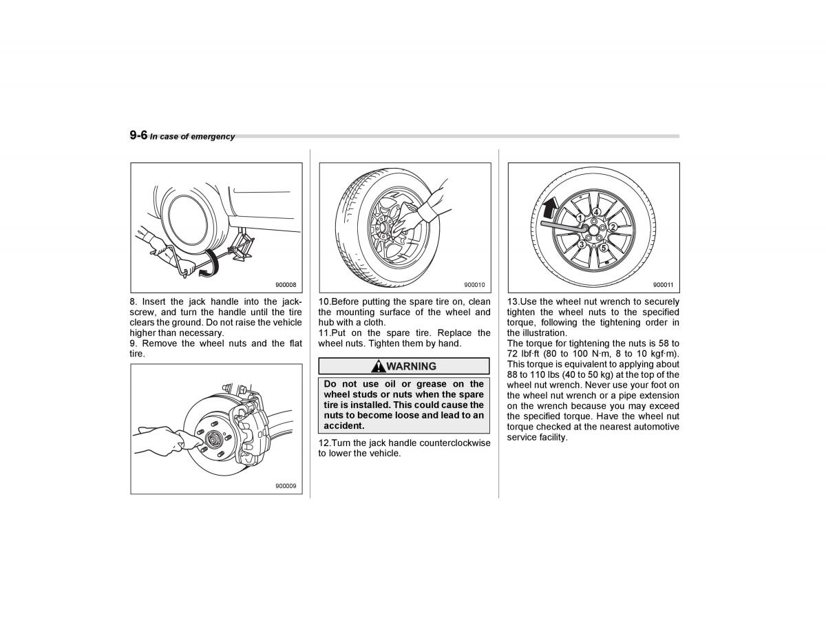 Subaru Forester I 1 owners manual / page 257