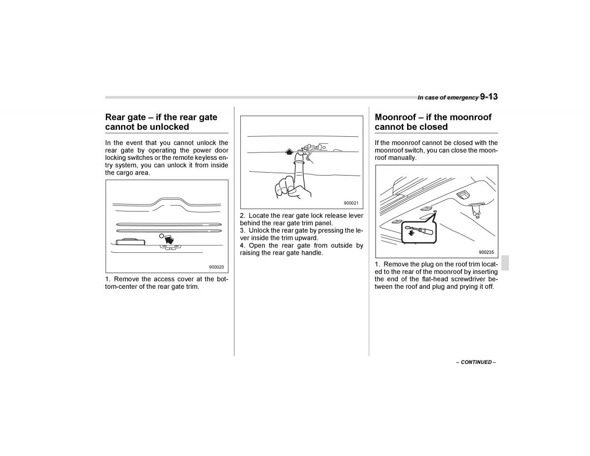 Subaru Forester I 1 owners manual / page 264