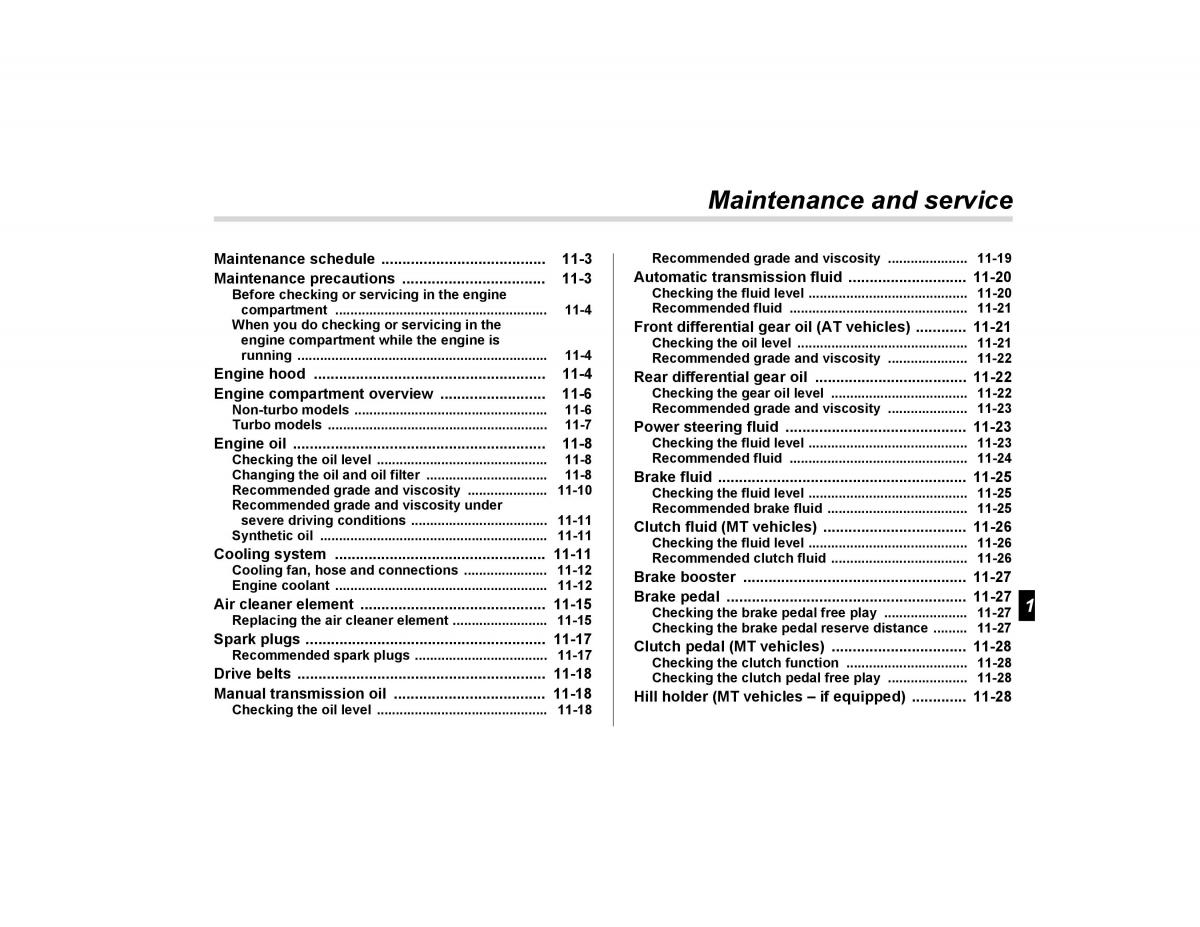 Subaru Forester I 1 owners manual / page 274