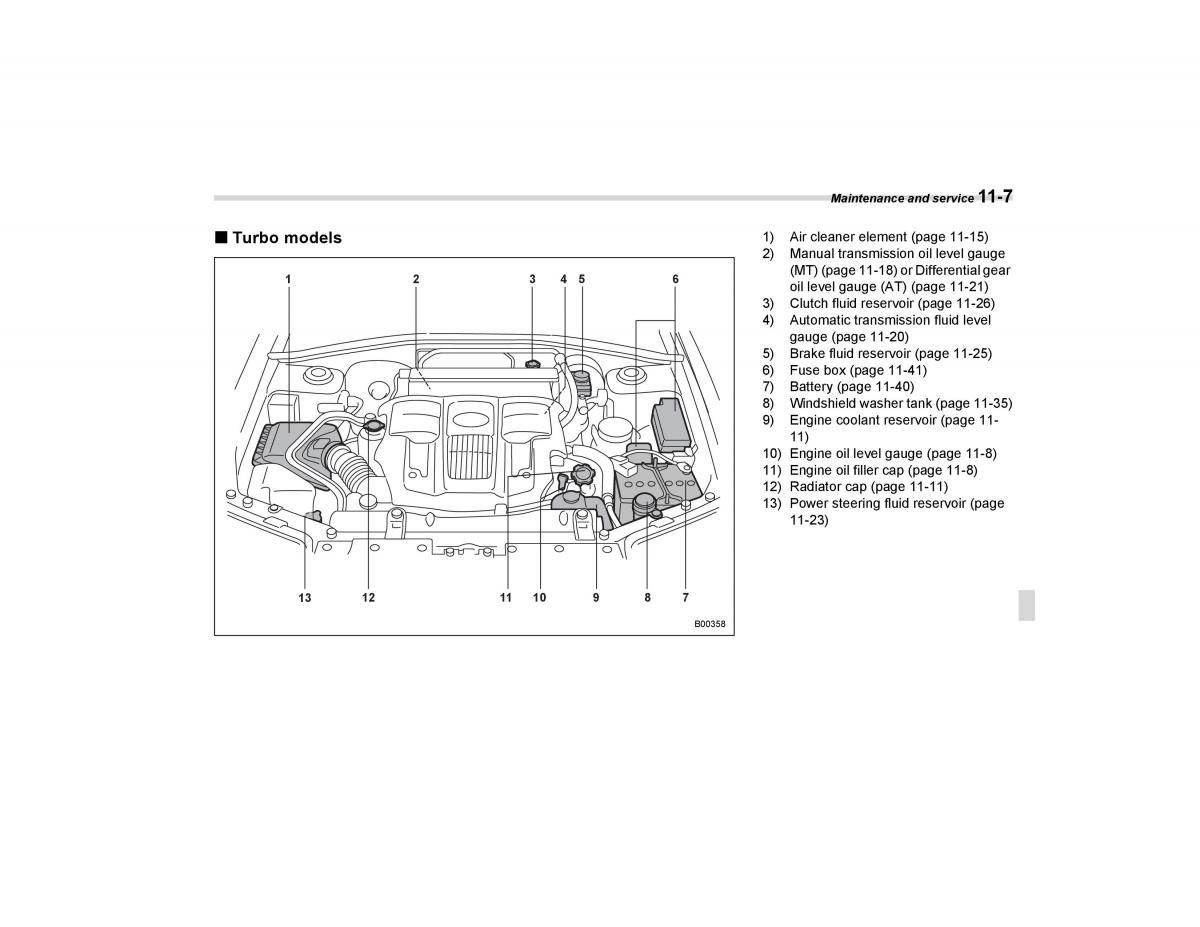 Subaru Forester I 1 owners manual / page 280