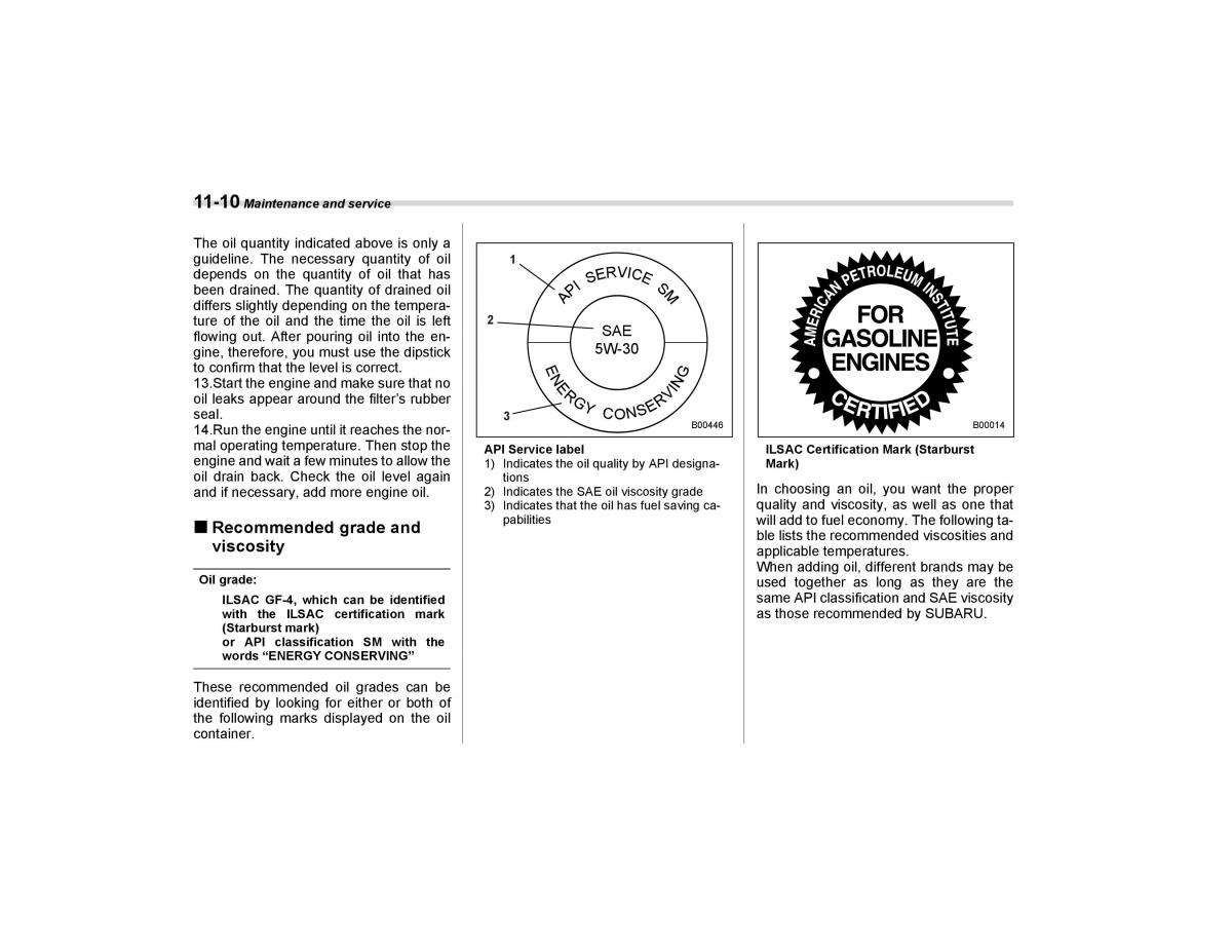 Subaru Forester I 1 owners manual / page 283