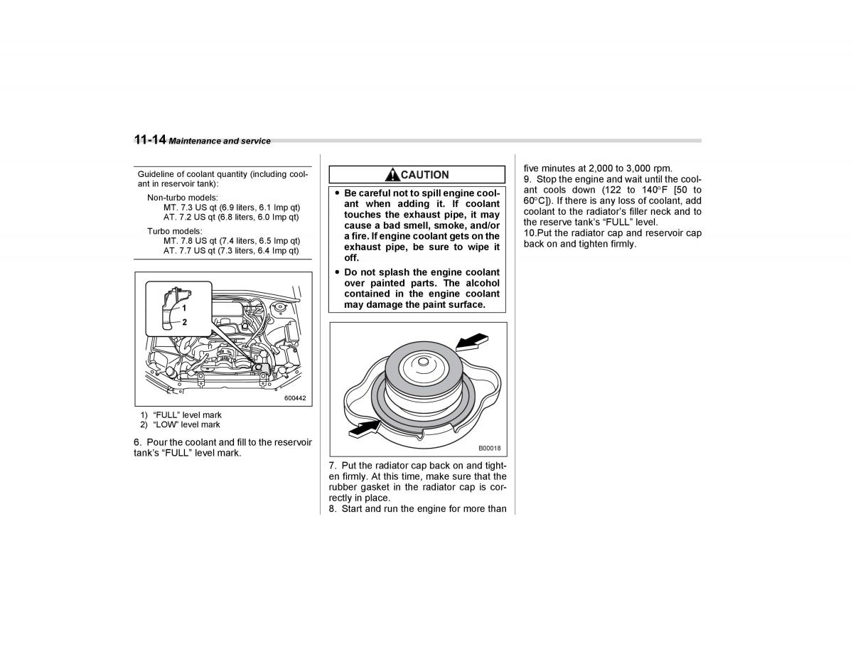 Subaru Forester I 1 owners manual / page 287