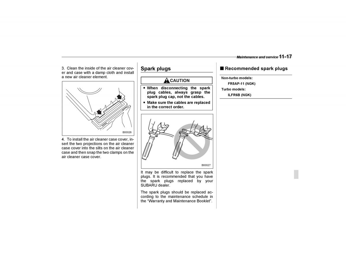 Subaru Forester I 1 owners manual / page 290