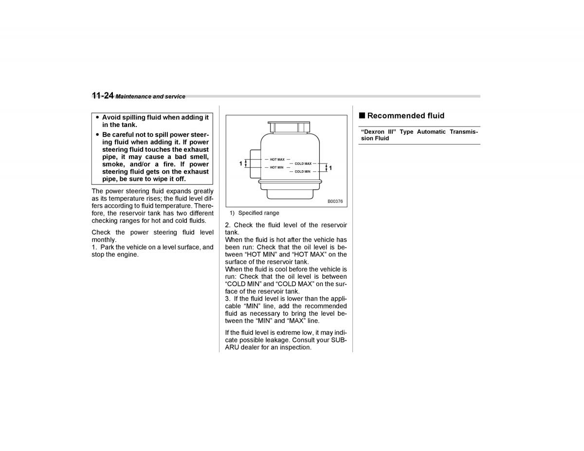 Subaru Forester I 1 owners manual / page 297