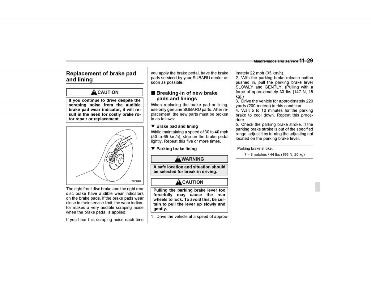 Subaru Forester I 1 owners manual / page 302