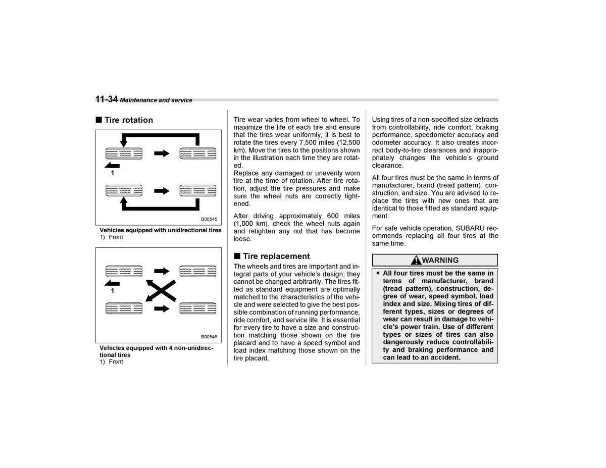 Subaru Forester I 1 owners manual / page 307