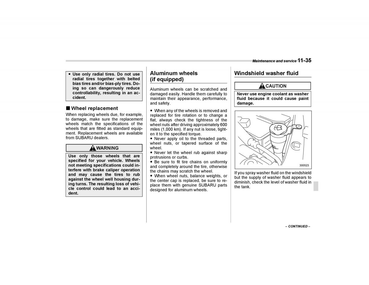 Subaru Forester I 1 owners manual / page 308