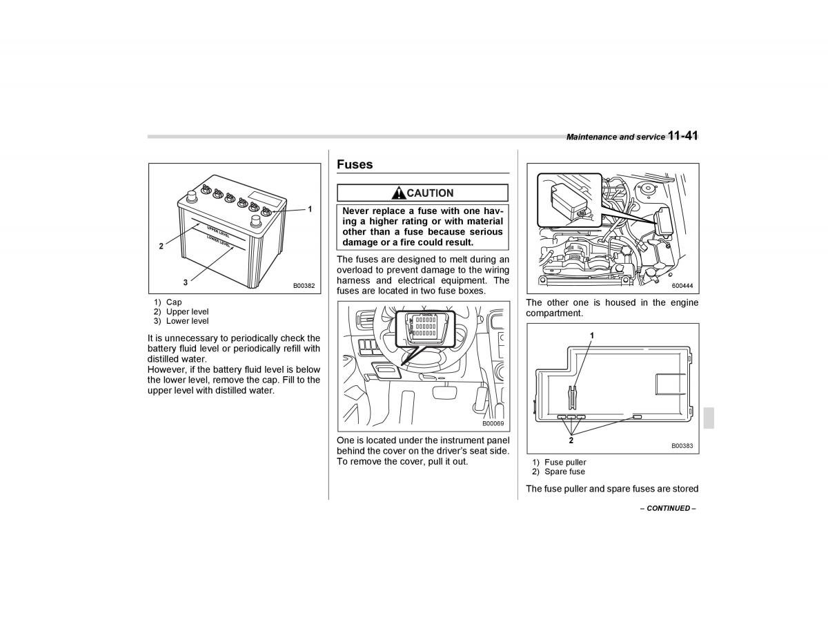 Subaru Forester I 1 owners manual / page 314