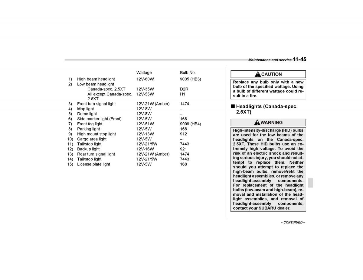 Subaru Forester I 1 owners manual / page 318