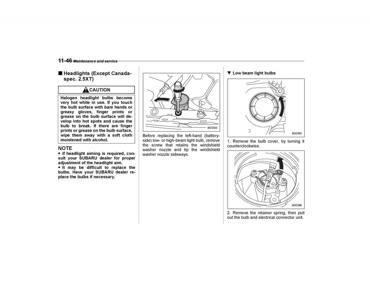 Subaru Forester I 1 owners manual / page 319