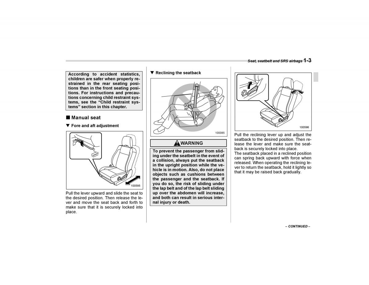 Subaru Forester I 1 owners manual / page 32