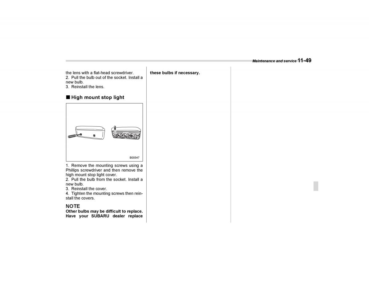 Subaru Forester I 1 owners manual / page 322