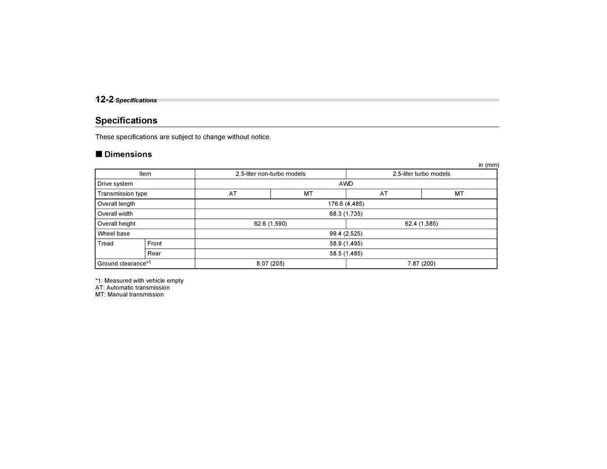 Subaru Forester I 1 owners manual / page 325