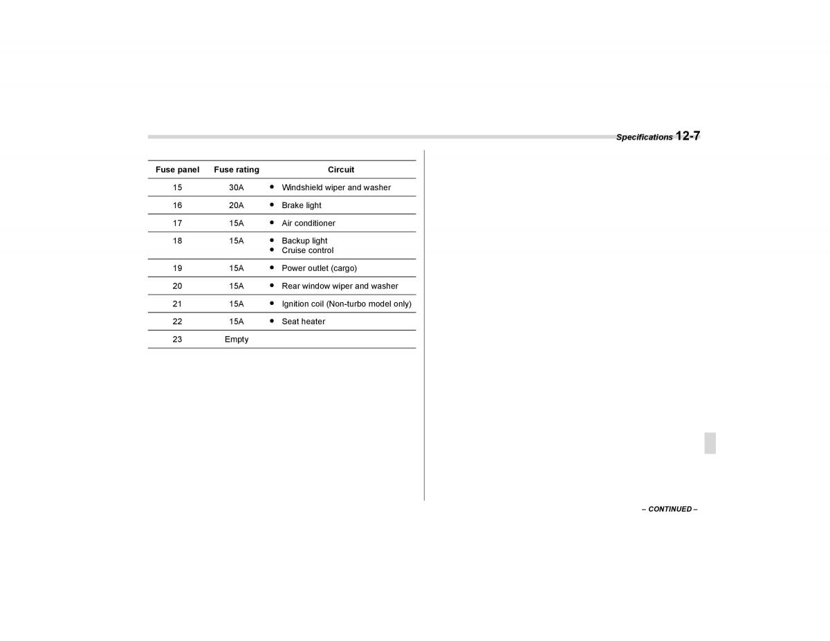 Subaru Forester I 1 owners manual / page 330