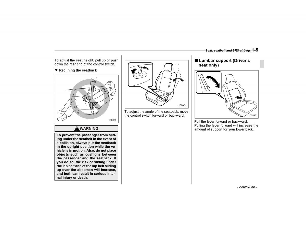 Subaru Forester I 1 owners manual / page 34