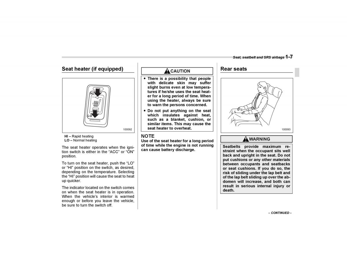 Subaru Forester I 1 owners manual / page 36