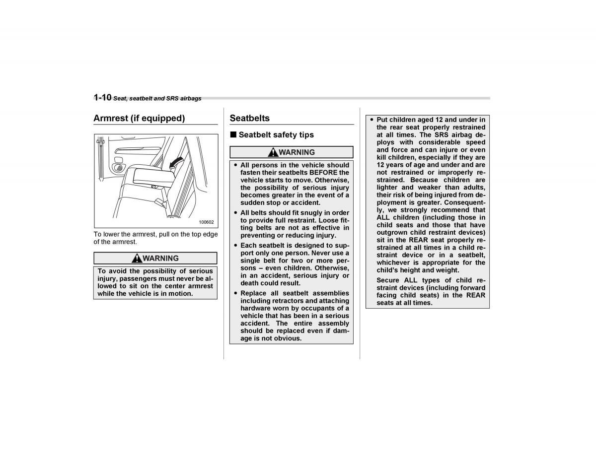 Subaru Forester I 1 owners manual / page 39