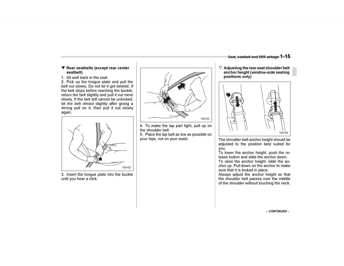 Subaru Forester I 1 owners manual / page 44