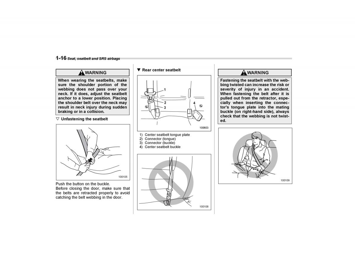 Subaru Forester I 1 owners manual / page 45