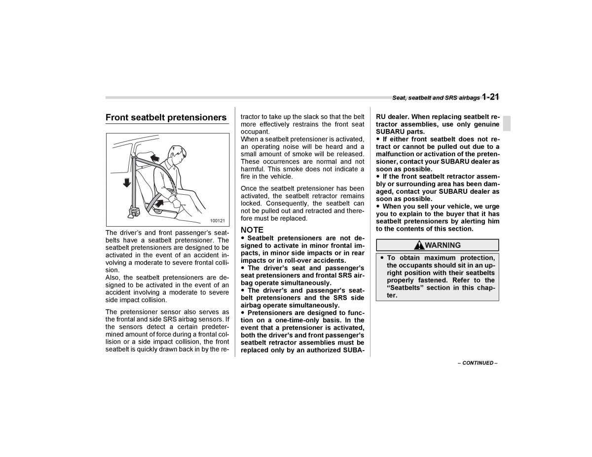 Subaru Forester I 1 owners manual / page 50