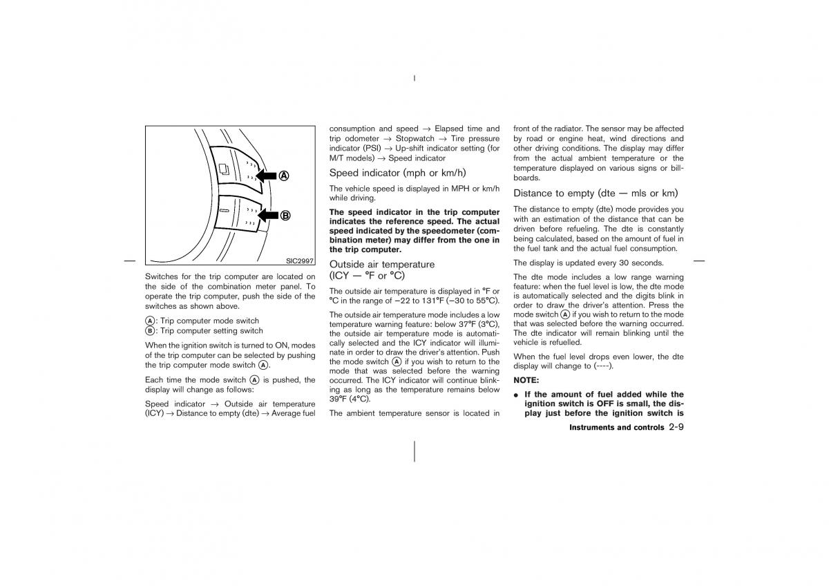 Nissan 350Z Fairlady Z owners manual / page 70