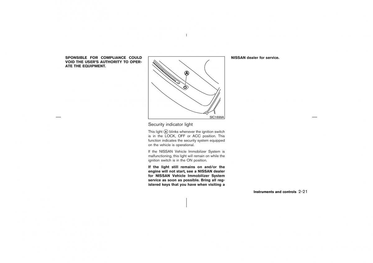 Nissan 350Z Fairlady Z owners manual / page 82