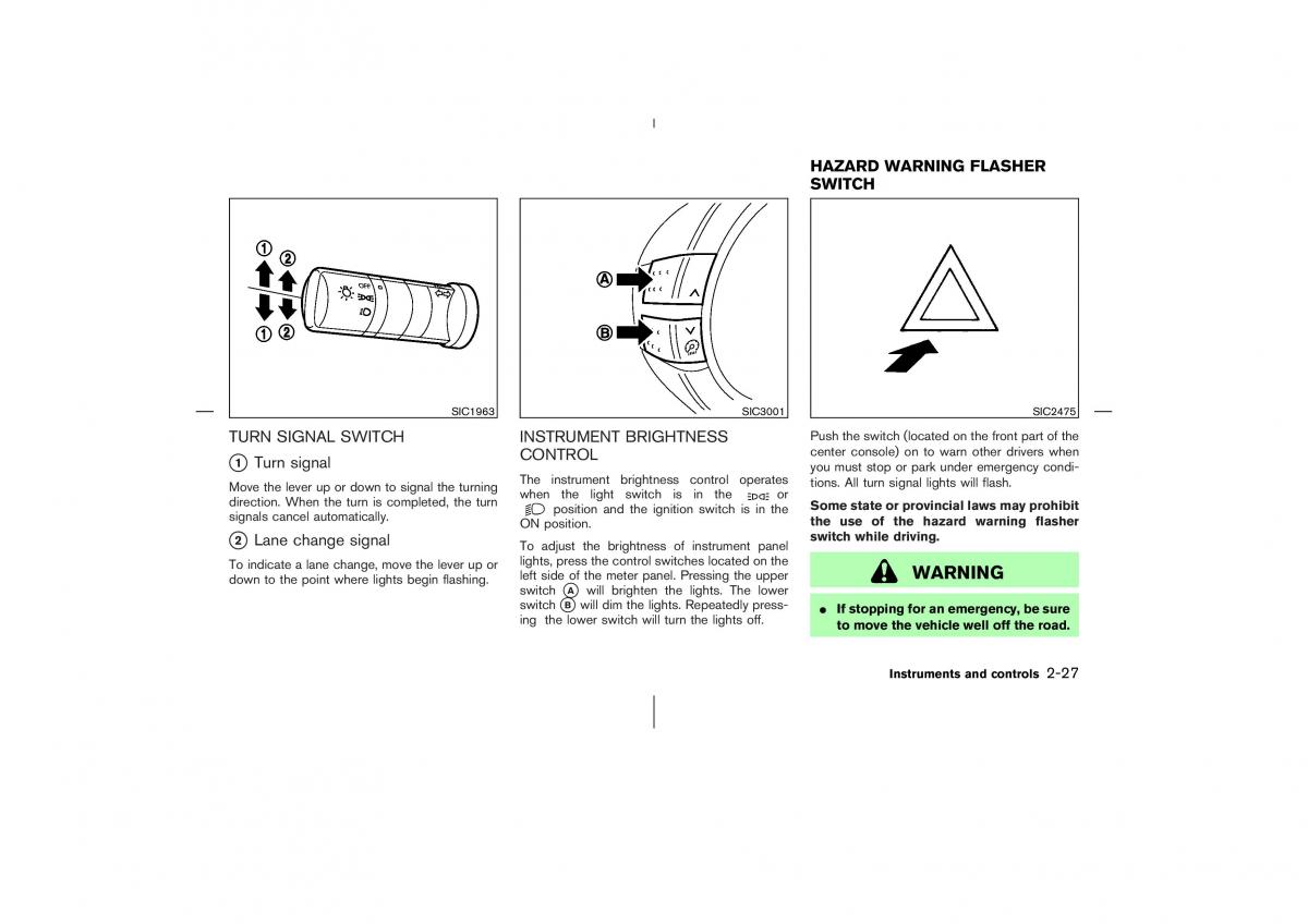 Nissan 350Z Fairlady Z owners manual / page 88