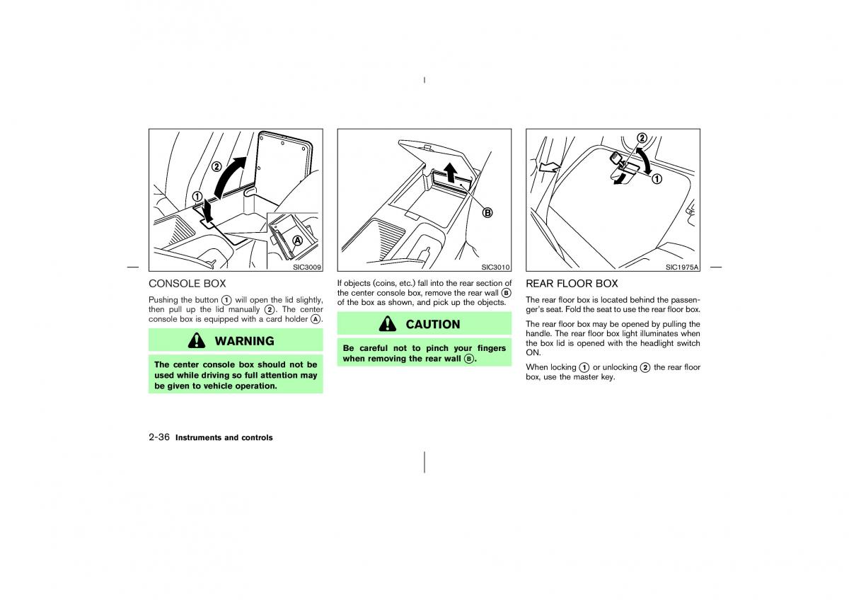 Nissan 350Z Fairlady Z owners manual / page 97