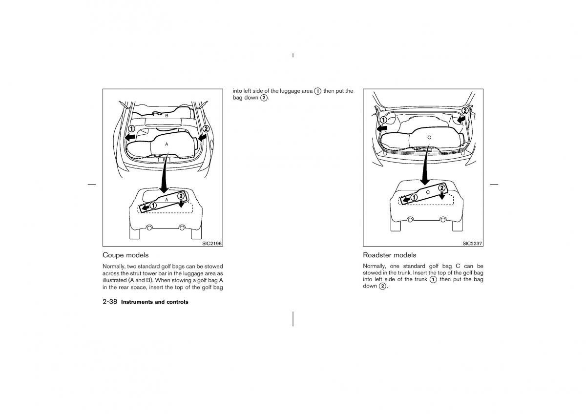 Nissan 350Z Fairlady Z owners manual / page 99