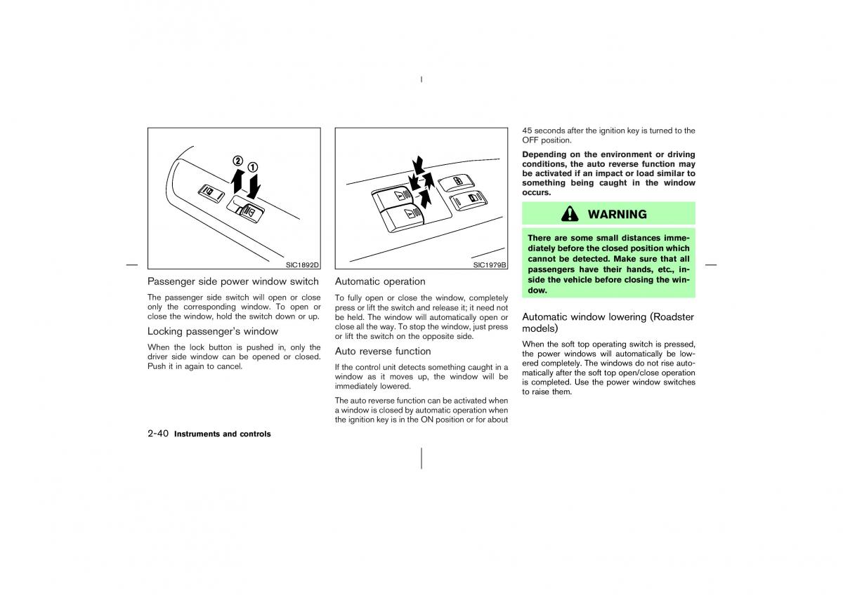 Nissan 350Z Fairlady Z owners manual / page 101