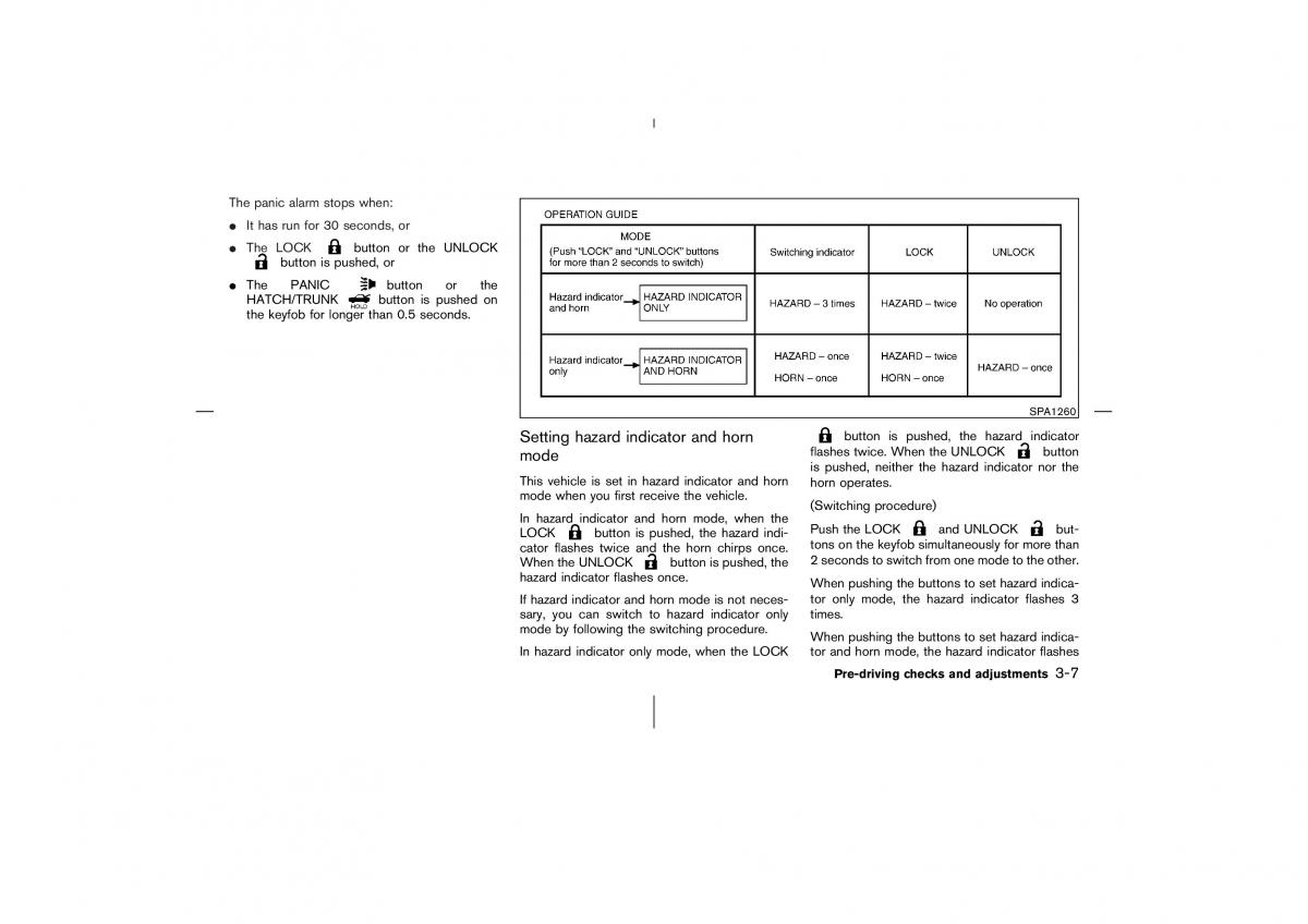 Nissan 350Z Fairlady Z owners manual / page 116