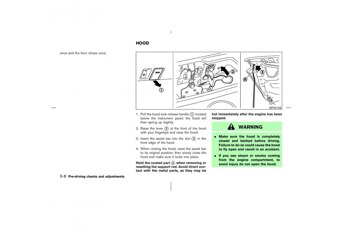 Nissan 350Z Fairlady Z owners manual / page 117