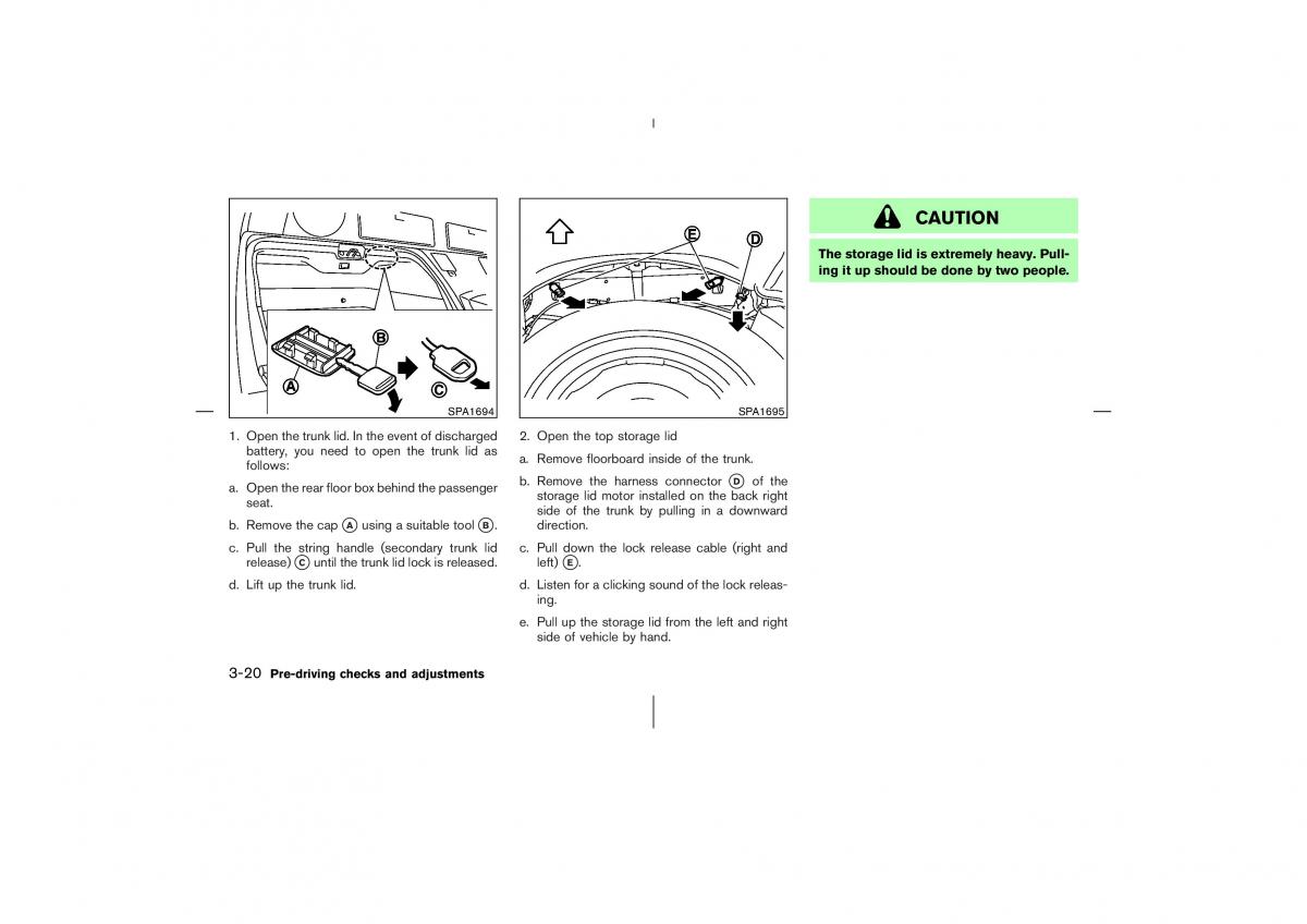 Nissan 350Z Fairlady Z owners manual / page 129