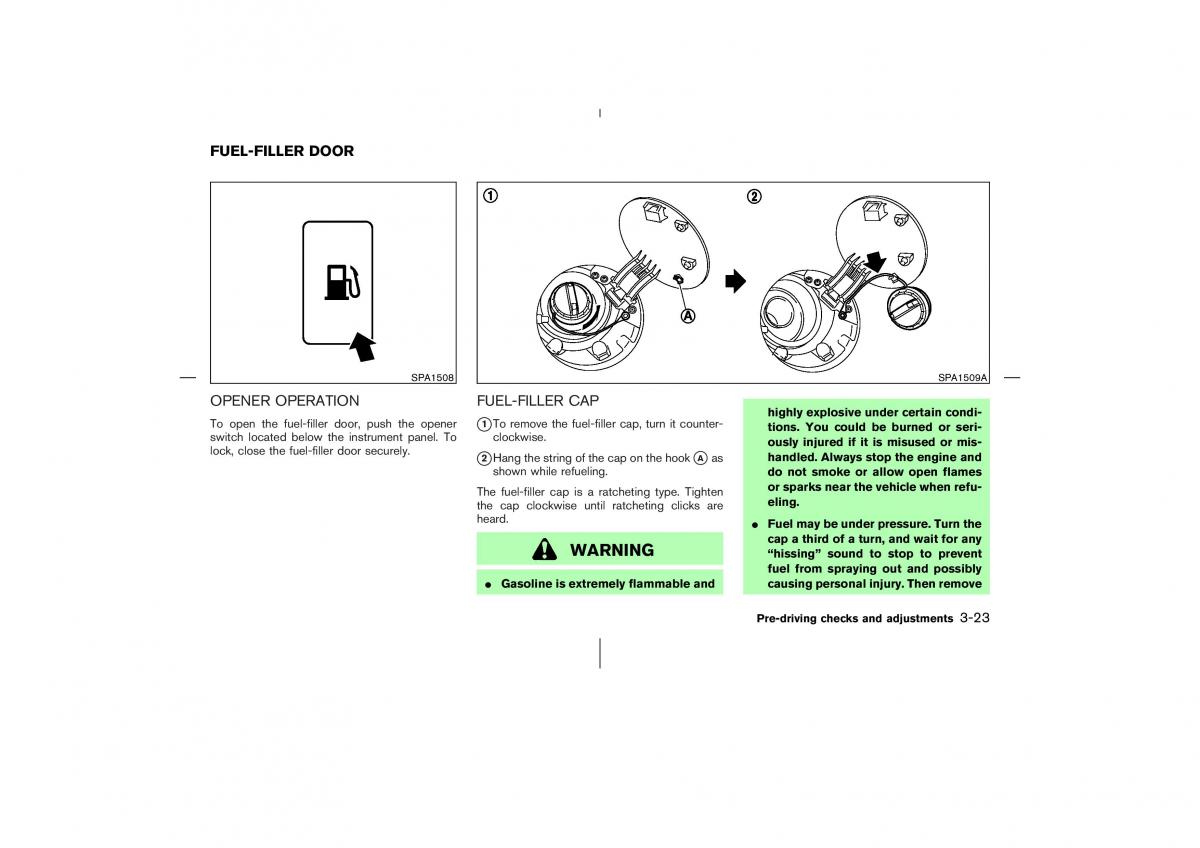 Nissan 350Z Fairlady Z owners manual / page 132