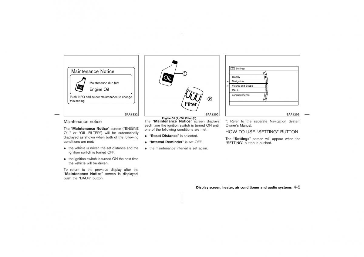 Nissan 350Z Fairlady Z owners manual / page 142