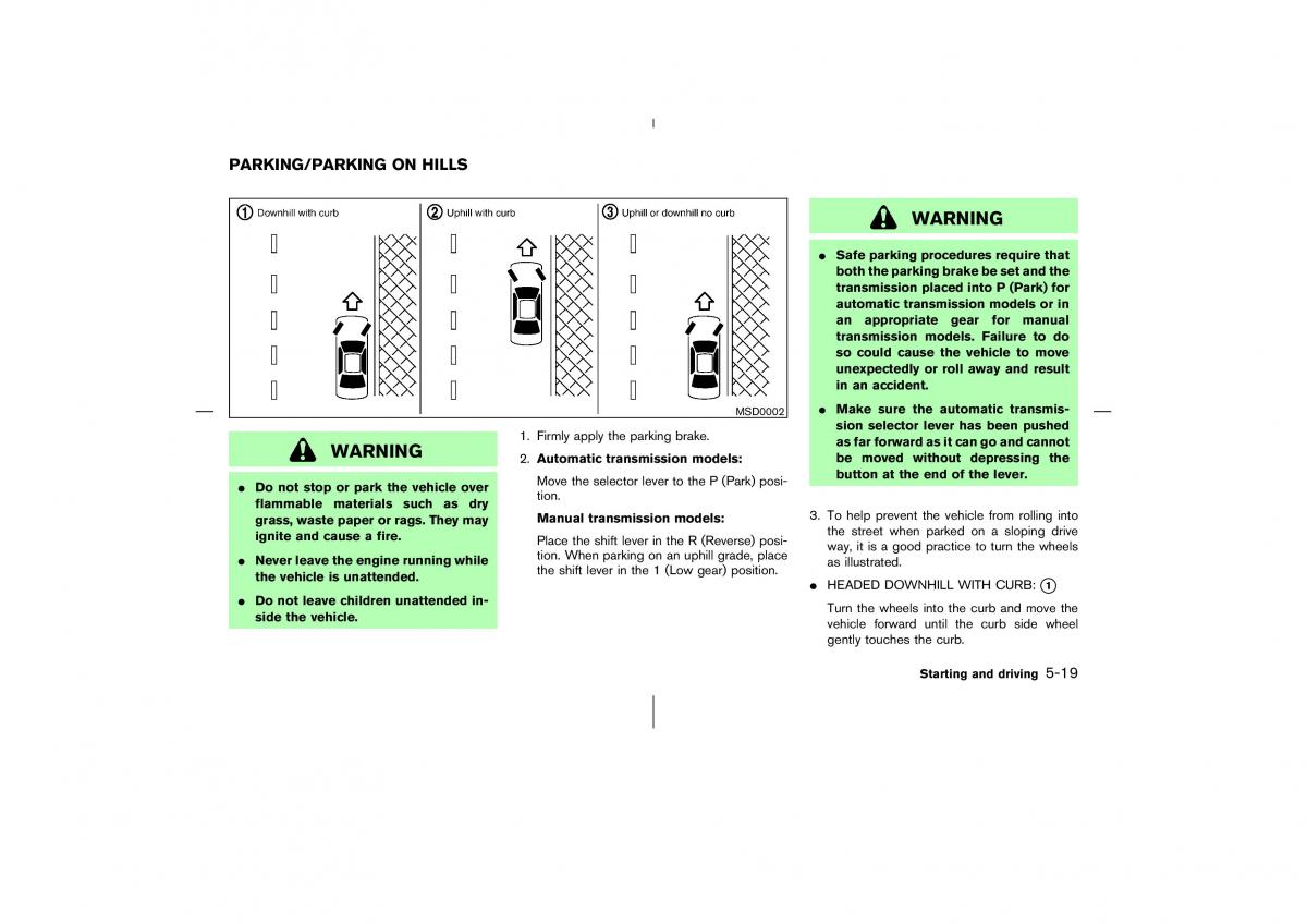 Nissan 350Z Fairlady Z owners manual / page 188