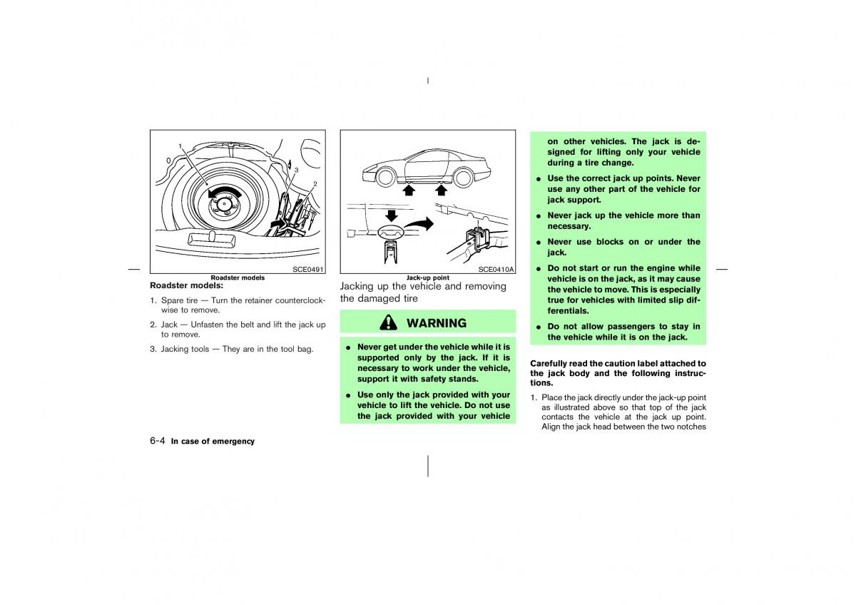 Nissan 350Z Fairlady Z owners manual / page 201