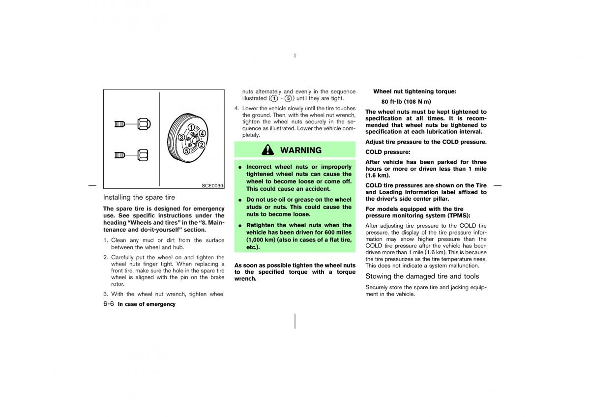 Nissan 350Z Fairlady Z owners manual / page 203