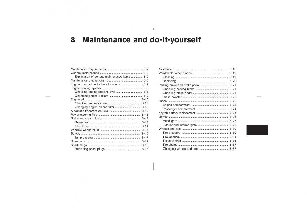 Nissan 350Z Fairlady Z owners manual / page 220