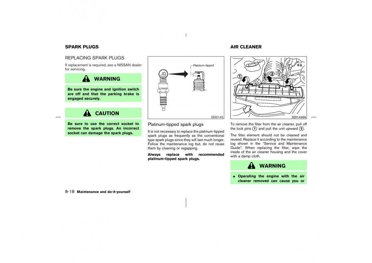 Nissan 350Z Fairlady Z owners manual / page 237