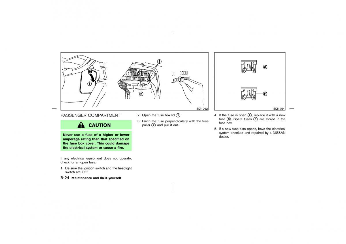 Nissan 350Z Fairlady Z owners manual / page 243