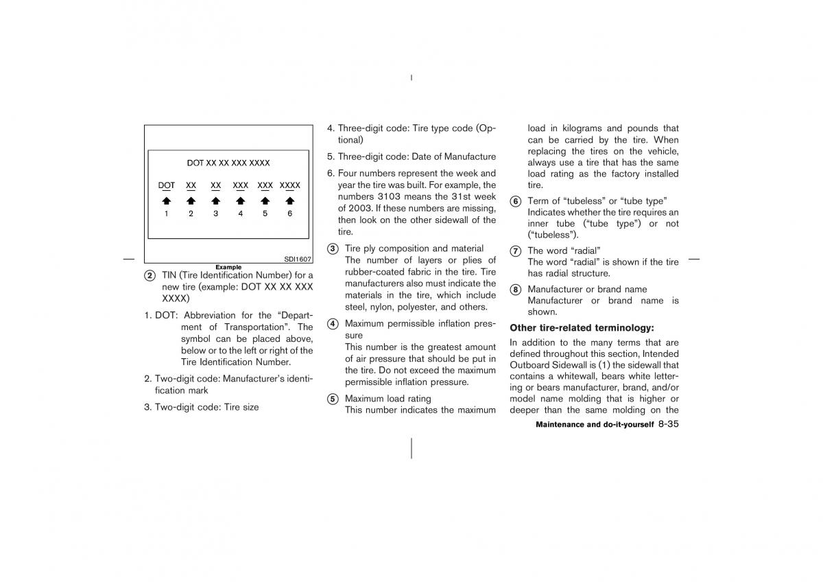 Nissan 350Z Fairlady Z owners manual / page 254