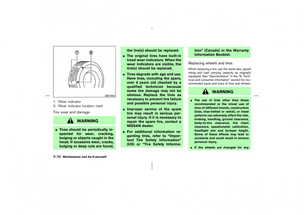 Nissan 350Z Fairlady Z owners manual / page 257