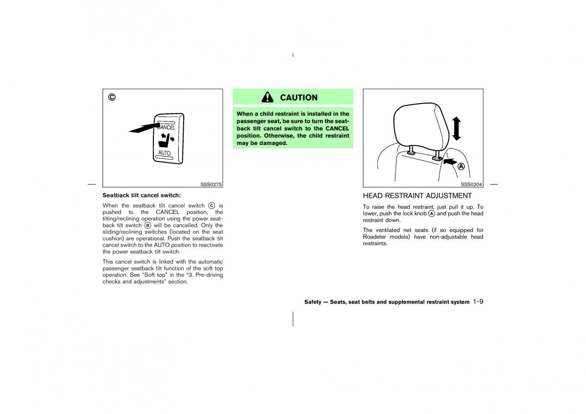 Nissan 350Z Fairlady Z owners manual / page 26