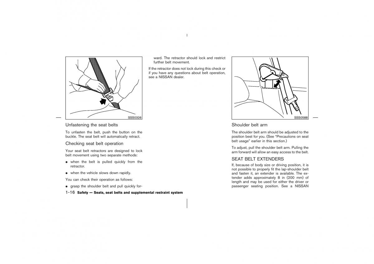 Nissan 350Z Fairlady Z owners manual / page 33