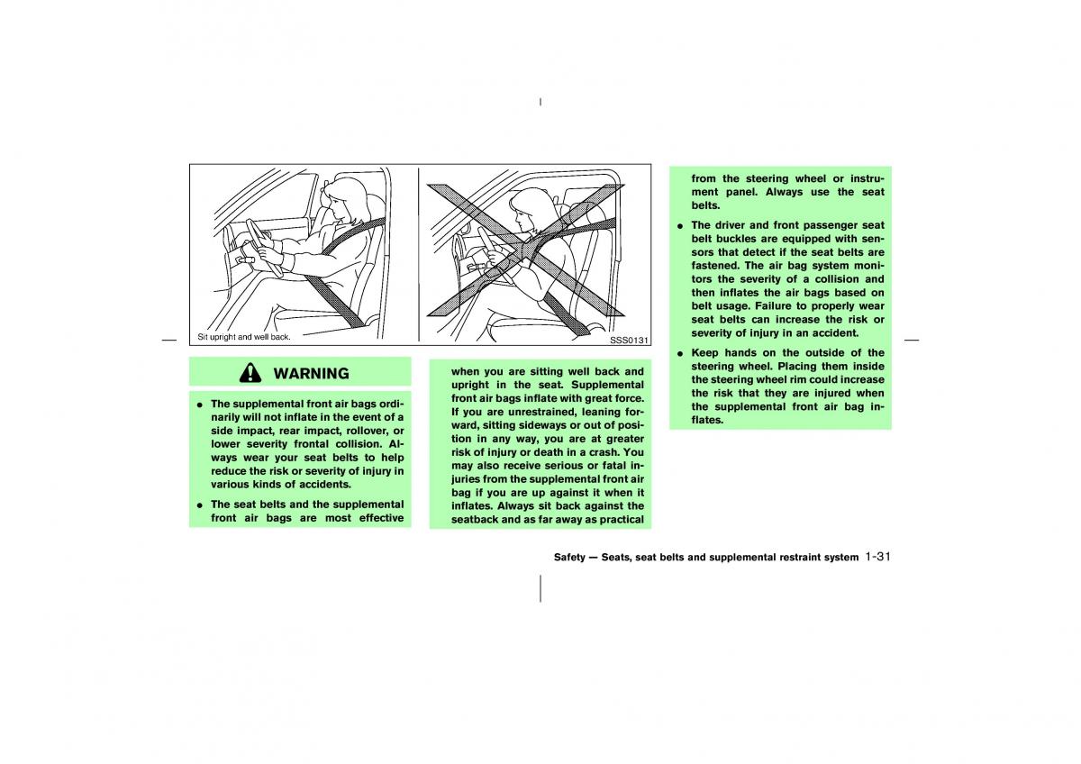 Nissan 350Z Fairlady Z owners manual / page 48