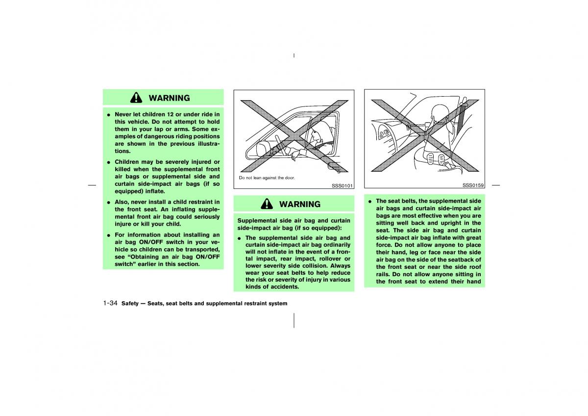 Nissan 350Z Fairlady Z owners manual / page 51